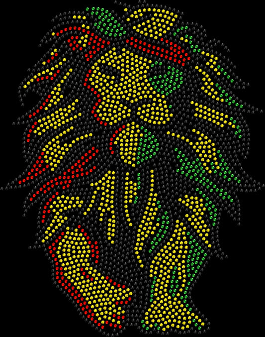Juneteenth lion rhinestone shirt featuring a powerful lion graphic with sparkling crystal embellishments on a soft women’s fashion tee, celebrating Black freedom, strength, and cultural pride