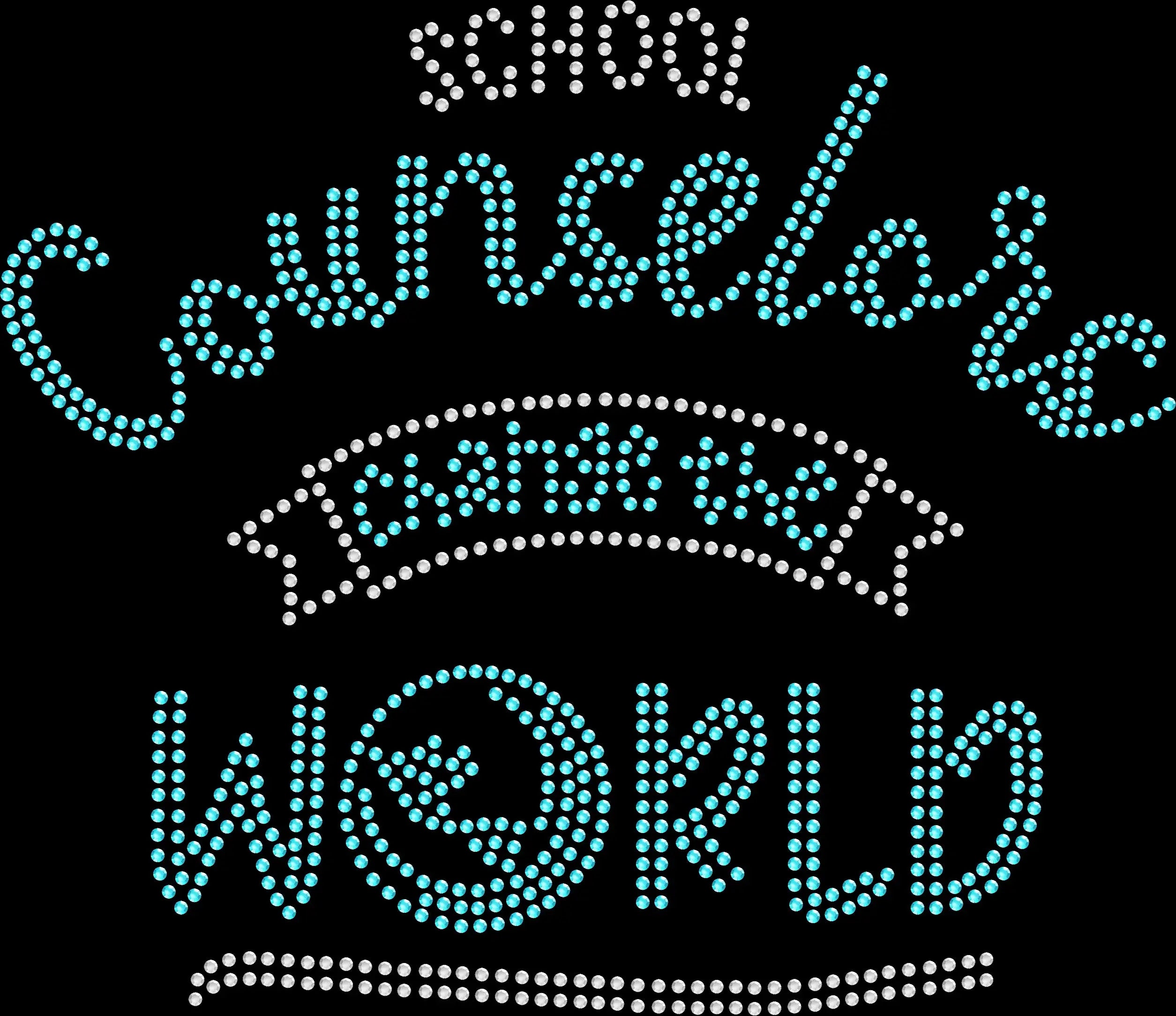 School Counselors Change the World rhinestone shirt featuring an inspirational sparkling design for school counselors, guidance counselors, National School Counseling Week, counselor appreciation, conferences and school staff events.