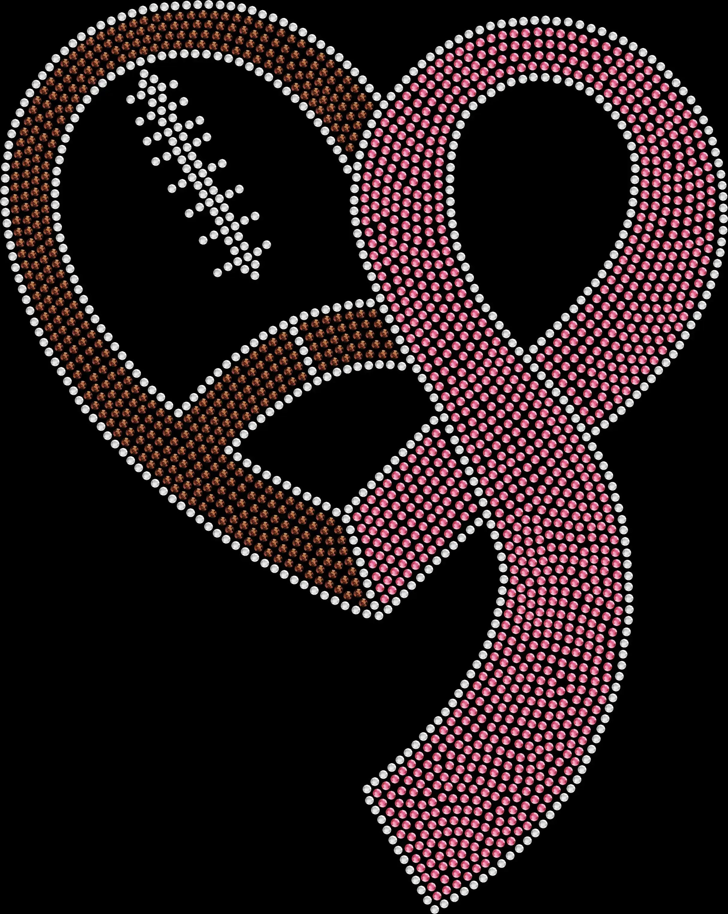 Football breast cancer ribbon rhinestone shirt featuring a sparkling pink awareness ribbon with football design on a soft t-shirt, breast cancer awareness bling apparel