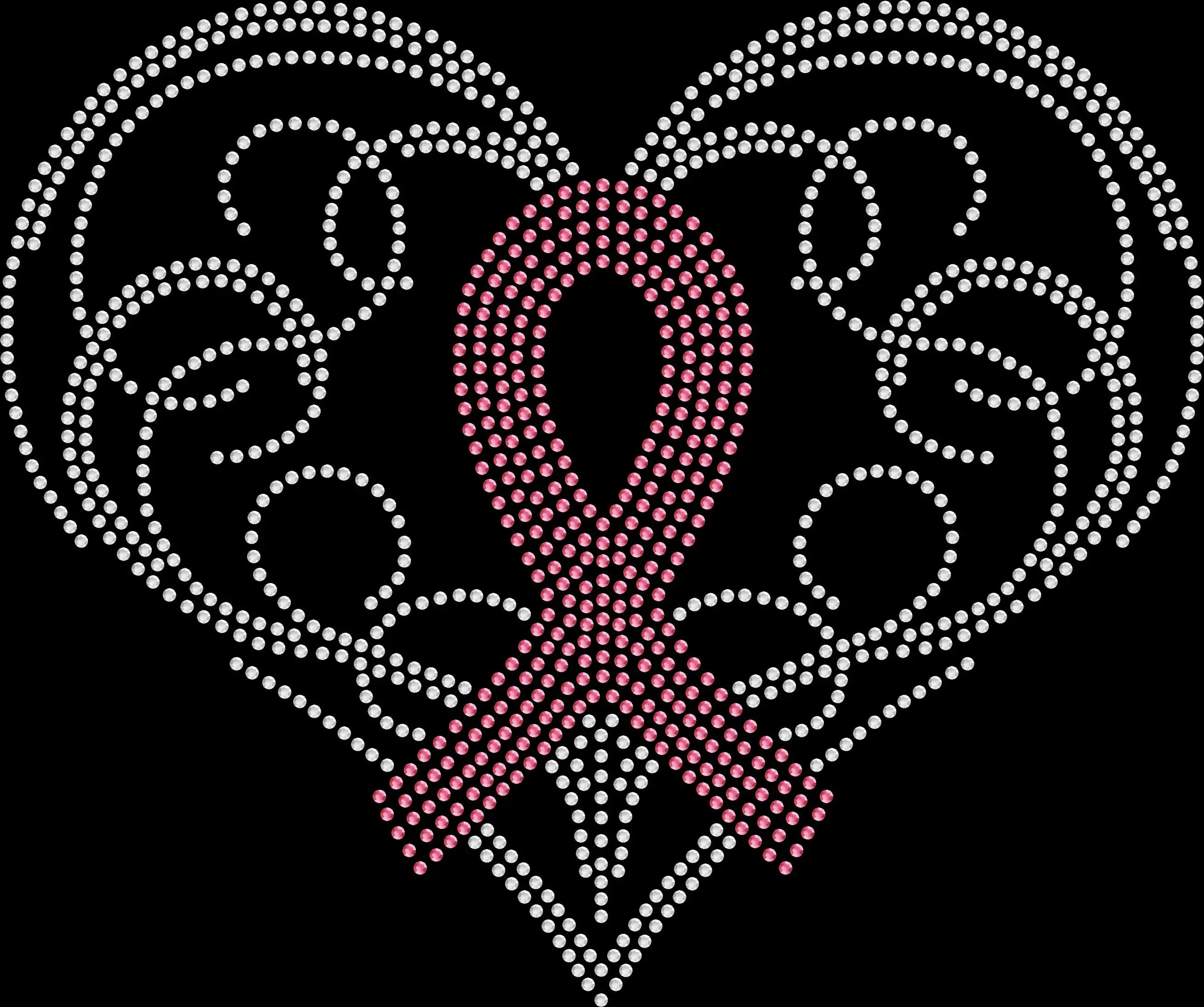 Heart awareness ribbon rhinestone shirt featuring a sparkling heart-shaped ribbon design on a soft t-shirt, awareness support bling apparel