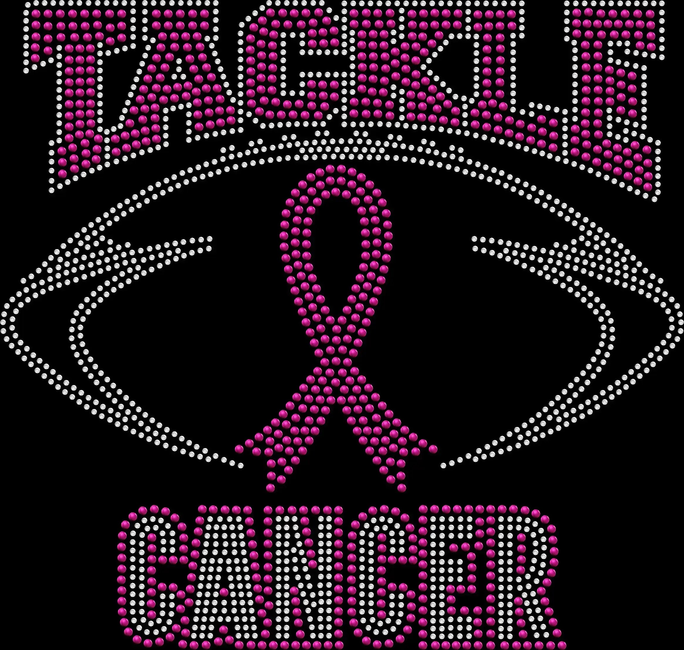 Tackle Cancer rhinestone football shirt featuring a sparkling football design on a soft t-shirt, cancer awareness bling apparel for football fans