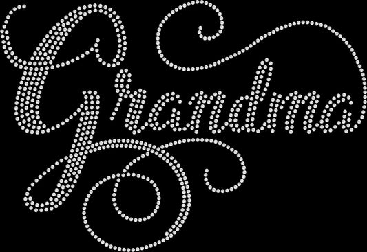 Elegant Cursive Grandma shirt featuring a beautiful script "Grandma" design created with premium glass rhinestones or holographic spangles. Ideal for Mother's Day, birthdays, Christmas, Grandparents Day, family photos, vacations, baby announcements, grandkids' events, and celebrating a proud grandmother. 💖✨👑🌸💎