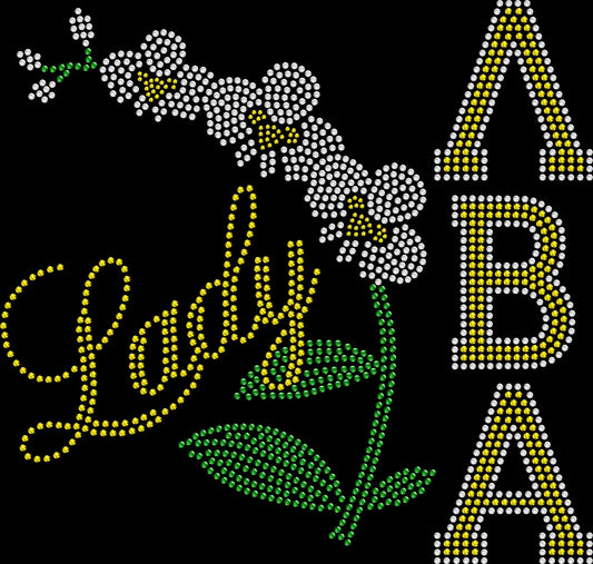 Orchid Sorority Ladies Lambda Alpha Beta LBA Lady shirt featuring an elegant floral orchid design with sparkling premium glass rhinestones or holographic spangles. Sisterhood apparel for chapter events, sorority reunions, anniversary celebrations, conferences, group photos, trips, and Lambda Alpha Beta gatherings. 🌸💎💖✨🌺