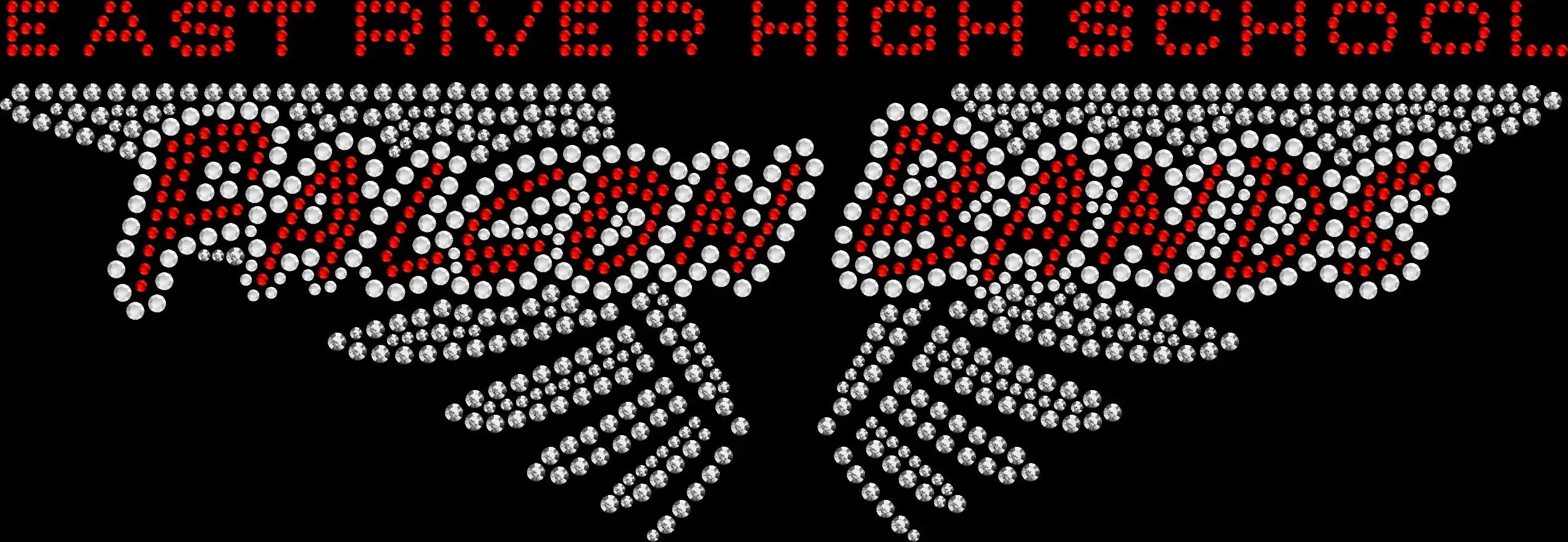 Custom school band spirit shirt personalized with your school name, mascot, and band information, featuring premium glass rhinestones or holographic spangles. Great for marching band members, parents, directors, boosters, football games, concerts, competitions, pep rallies, and school spirit events. 🎺✨💎
