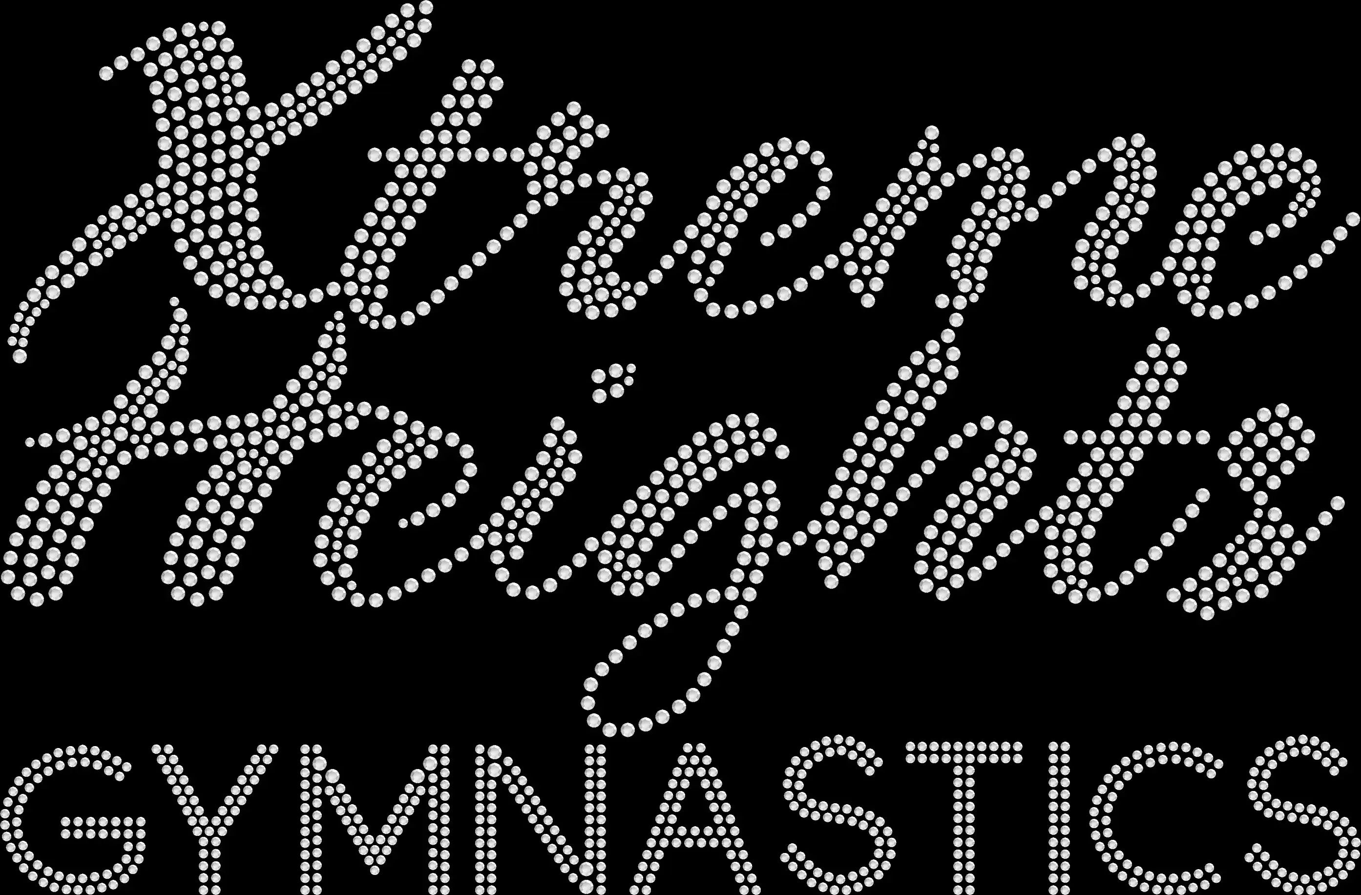 Extreme Heights Gymnastics rhinestone shirt featuring a sparkling gymnastics team spirit design