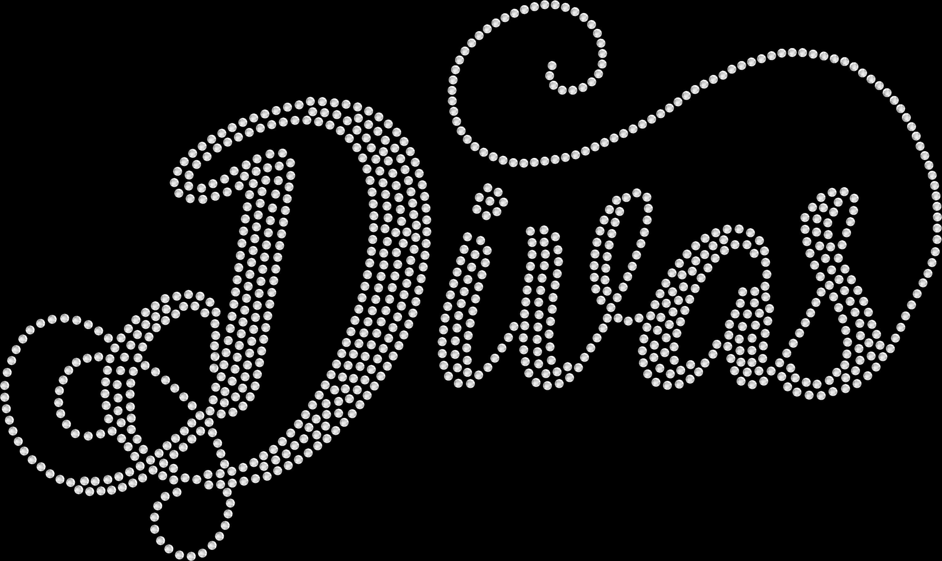 Divas rhinestone script shirt with sparkling stones and elegant lettering for women