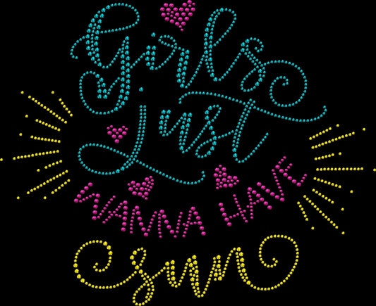 Girls Just Want to Have Sun rhinestone shirt featuring a sparkling beach vacation and tropical design