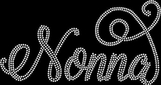 Nonna rhinestone shirt featuring a sparkling script design for proud Italian grandmothers