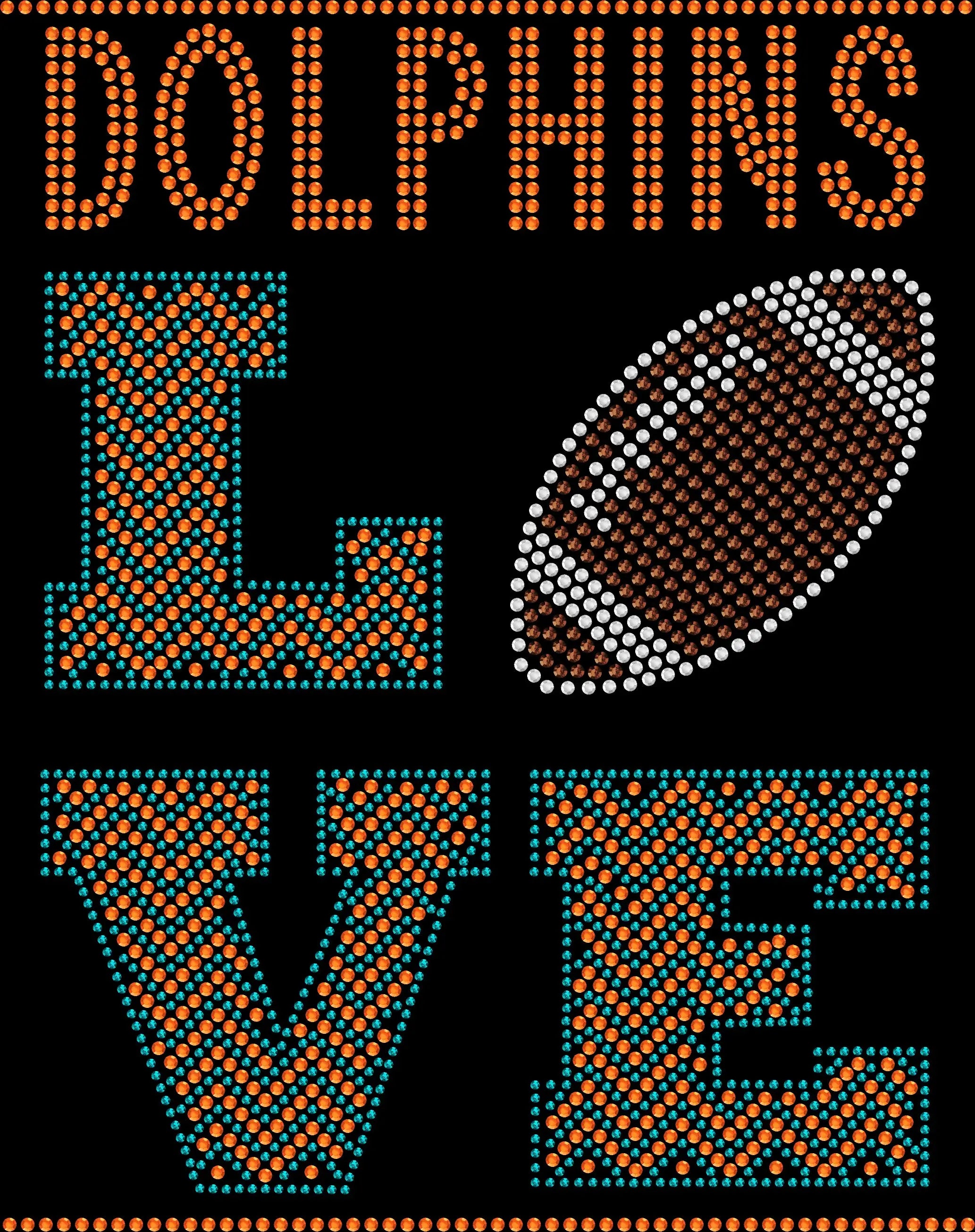 custom football team chevron LOVE rhinestone shirt personalized with team colors for football game day