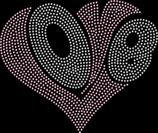 Love Inside a Heart Rhinestone Shirt | Valentine's Graphic Tee