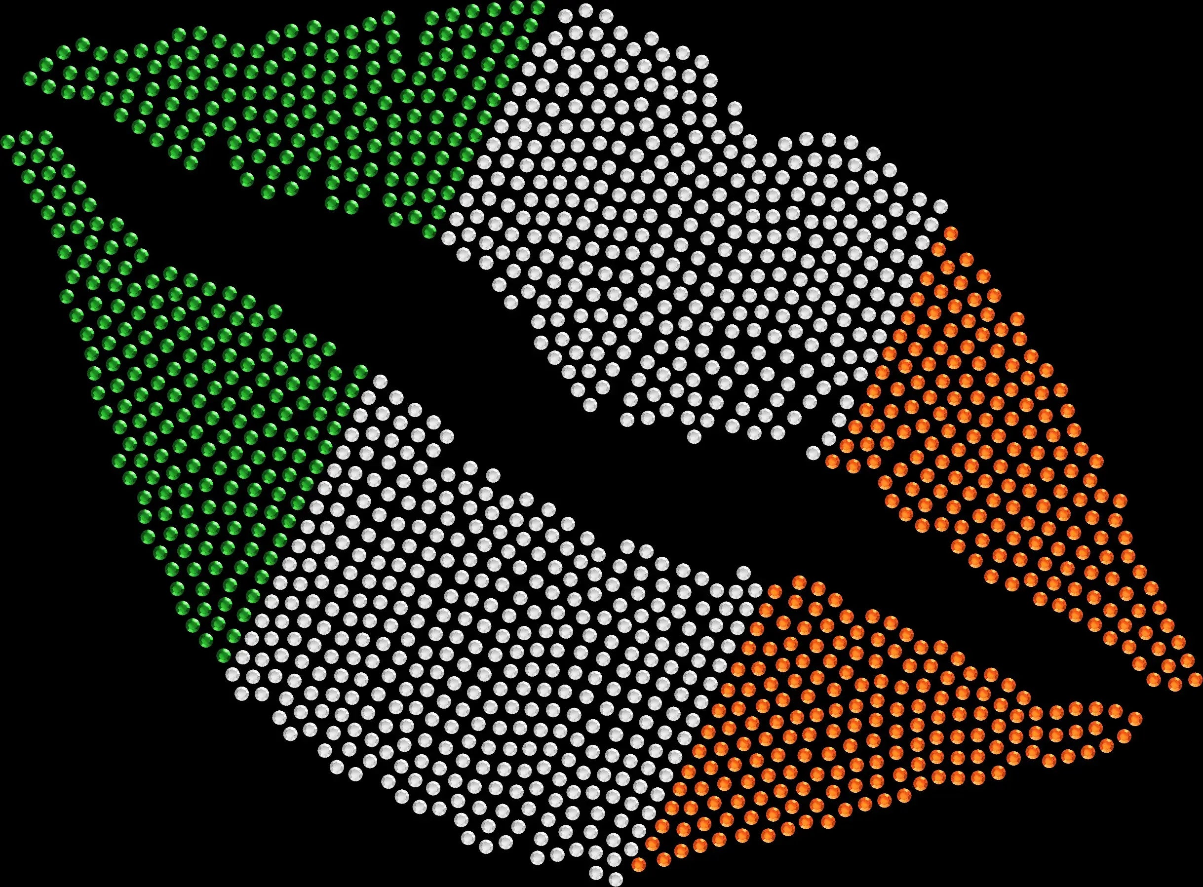 Sparkling rhinestone Ireland flag lips shirt on a black t-shirt, bling St Patrick’s Day tee for women with Irish pride design.