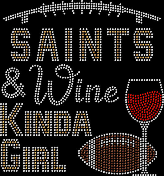 custom football and wine kinda girl rhinestone shirt personalized in team colors for football moms and game day fans