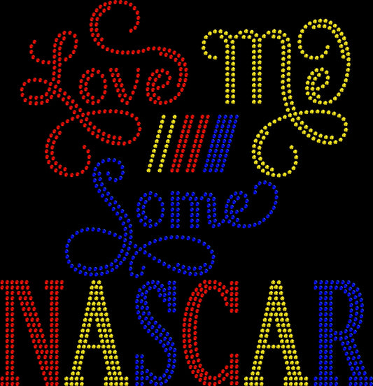 Love Me Some custom rhinestone shirt featuring sparkling crystal lettering with personalized word on a soft t-shirt, glam bling apparel
