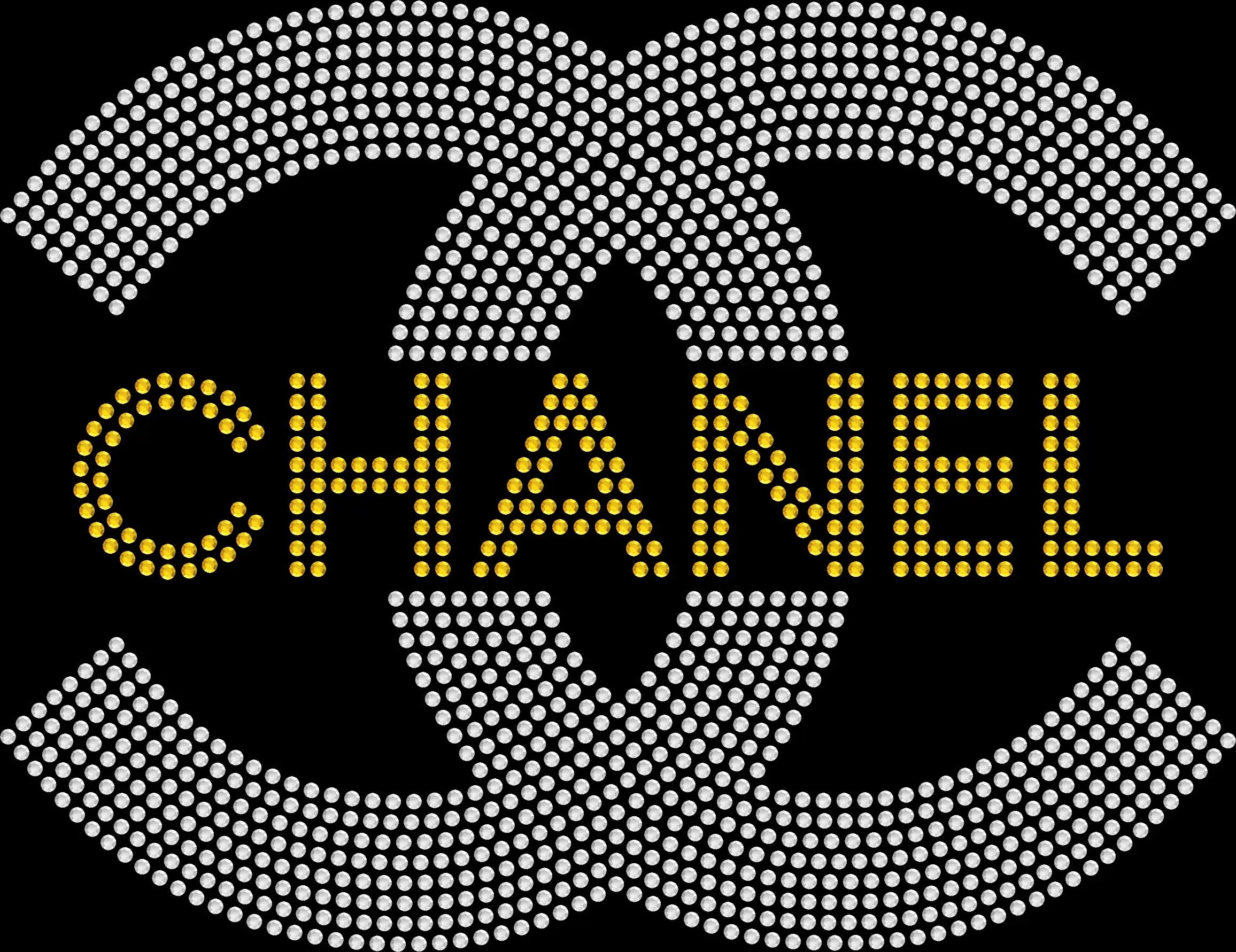 Split CC–style rhinestone shirt featuring a sparkling luxury inspired split letter design on a soft t-shirt, glam fashion bling apparel