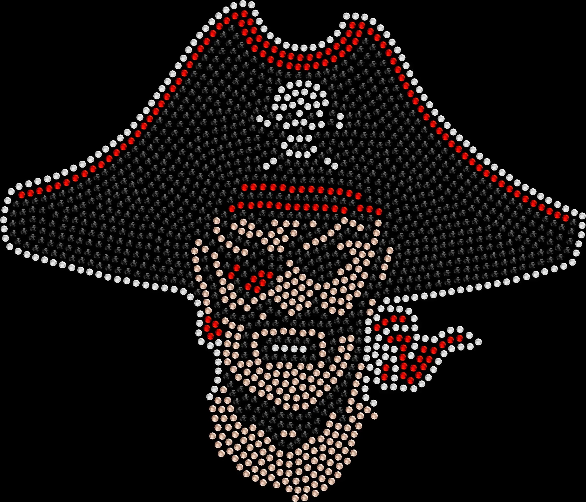 Pirate rhinestone shirt featuring a sparkling pirate wearing a pirate hat on a soft t-shirt, pirate themed bling apparel