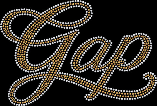 GAP Realty professional realtor shirt decorated with sparkling rhinestones or reflective holographic spangles.