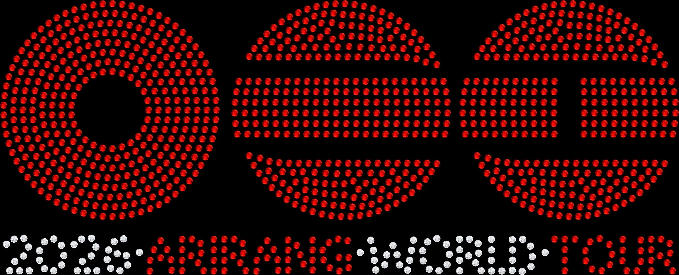 Sparkling 2026 BTS Arirang World Tour Circles fan shirt for concerts, ARMY gatherings, and K-pop events in rhinestones or holographic spangles.