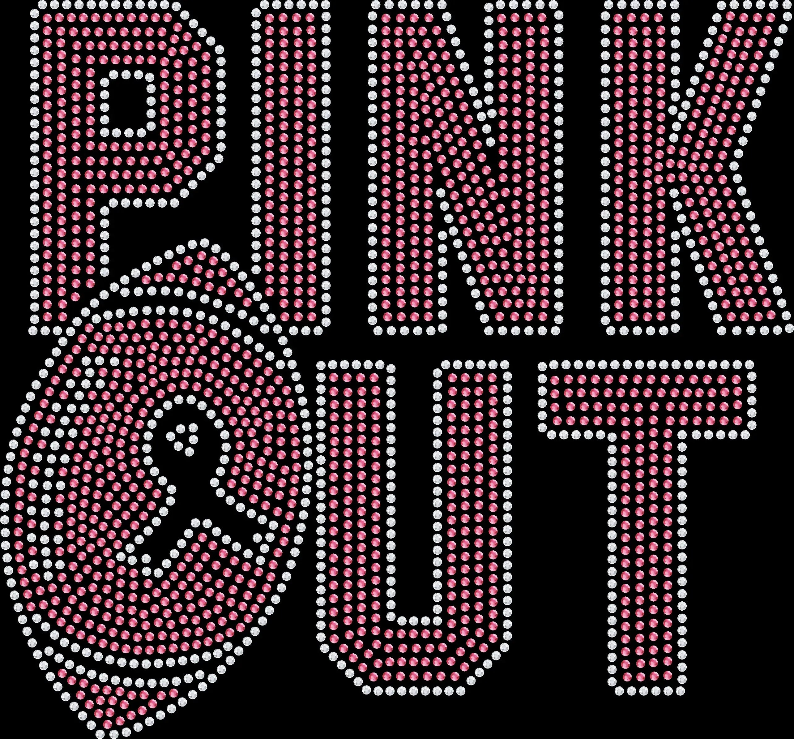 PINK Out Football rhinestone shirt featuring a sparkling pink football breast cancer awareness design for football moms, fans, Pink Out games, October awareness events and team spirit nights.