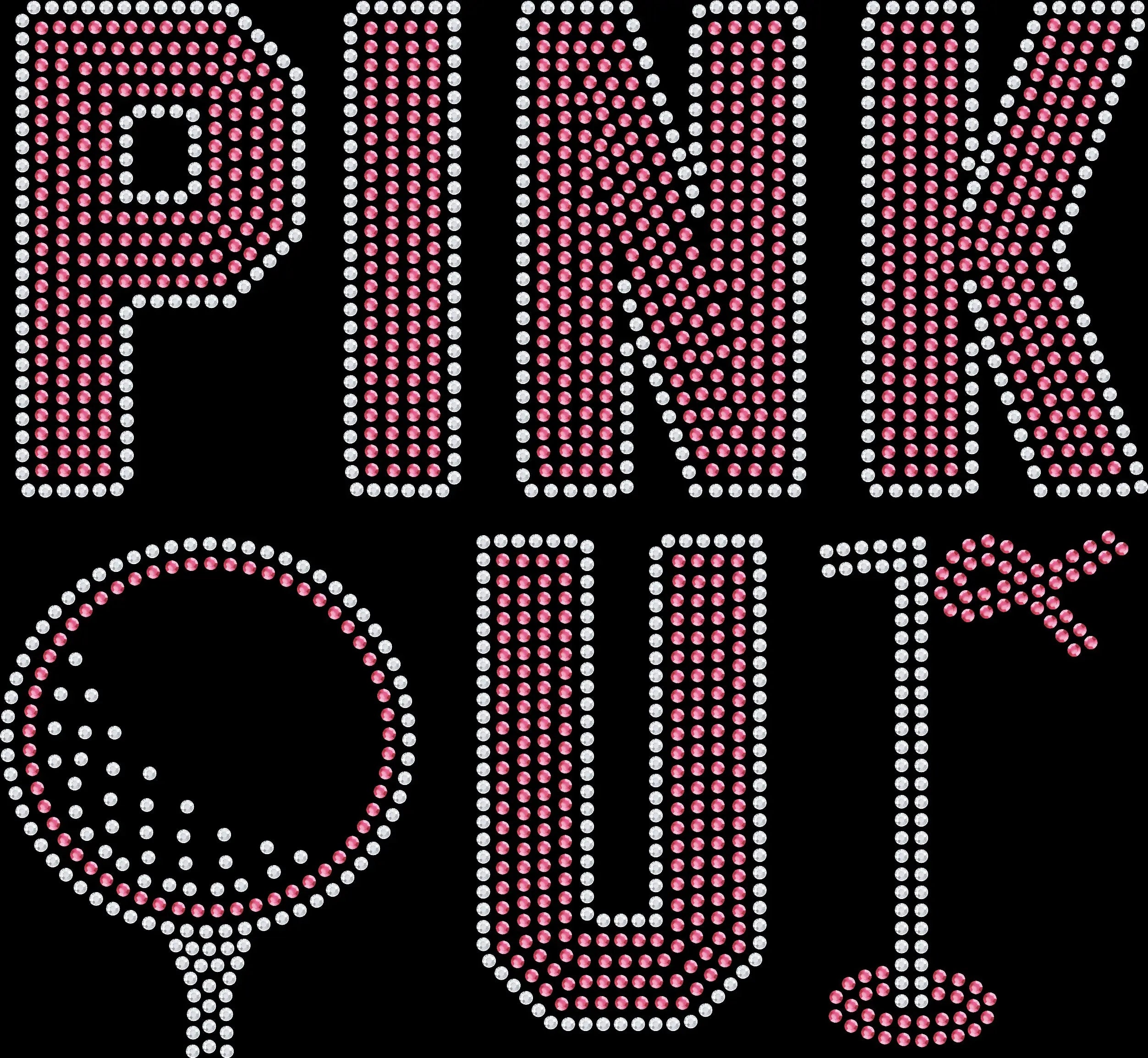 PINK Out Golf rhinestone shirt featuring a sparkling pink golf breast cancer awareness design for charity tournaments, ladies golf outings, matching foursomes, October events and fundraising teams.