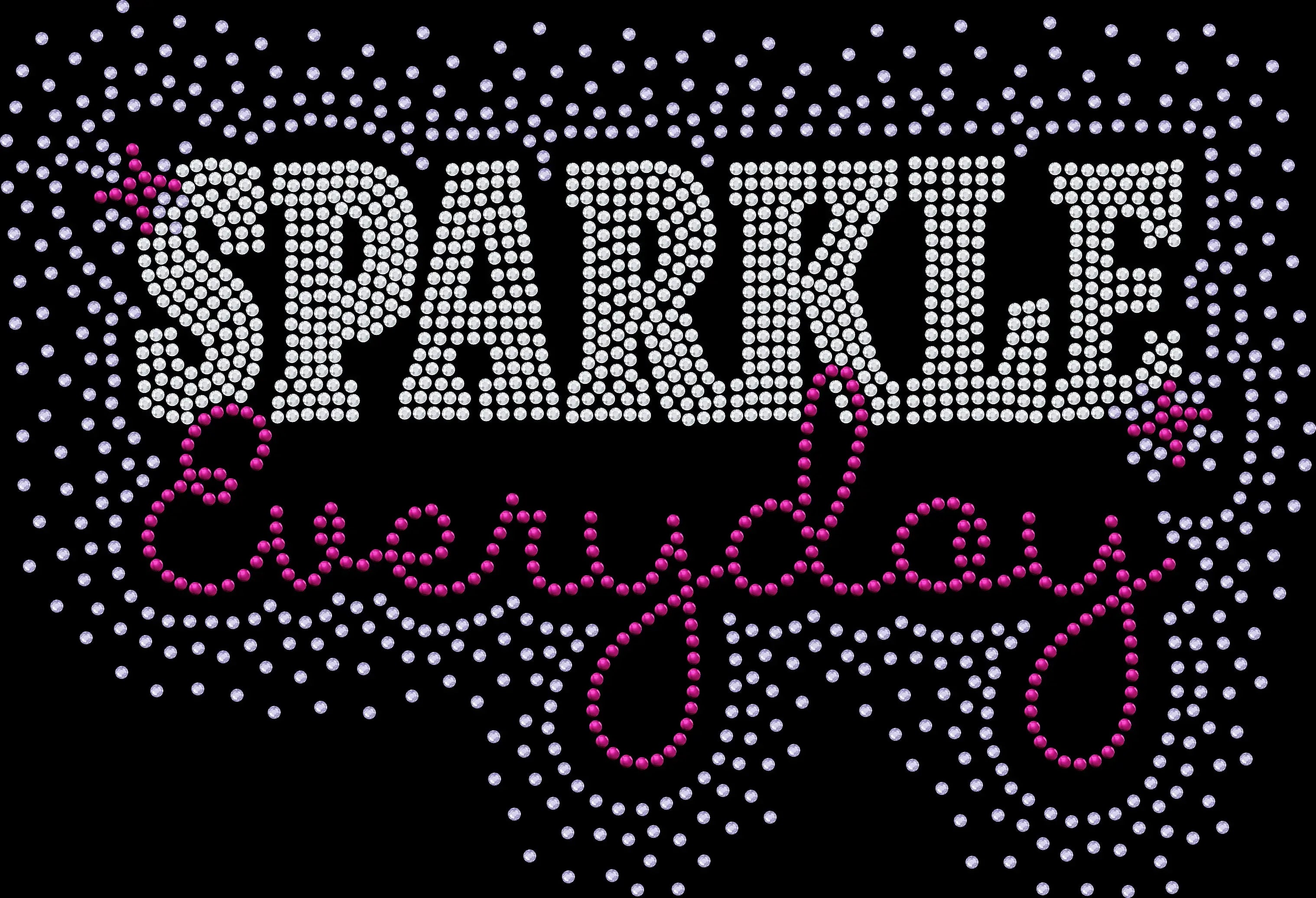 SPARKLE Everyday rhinestone shirt featuring a positive sparkling statement design for casual outfits, brunch, girls' nights, birthdays, cruises, vacations and everyday glam.