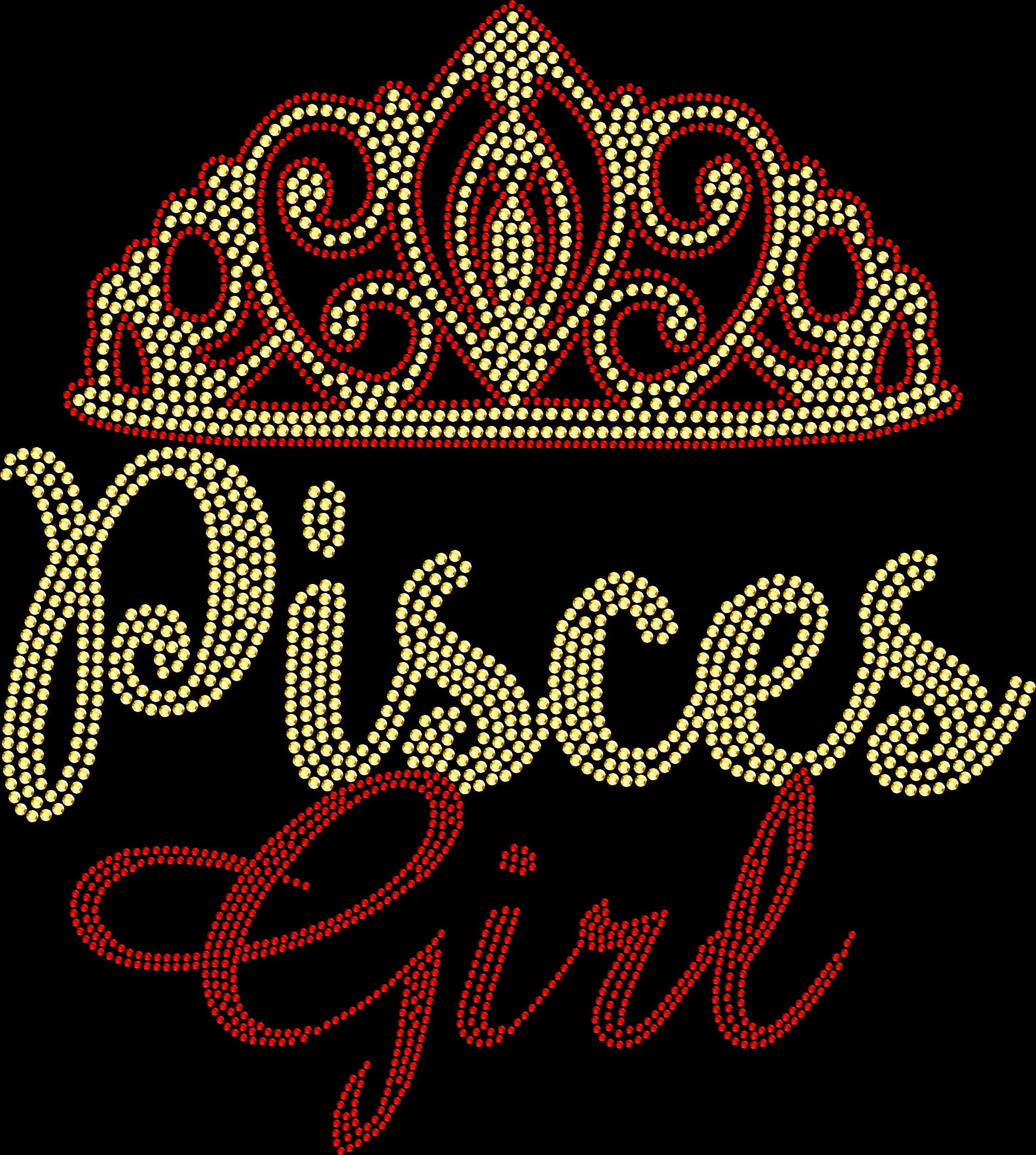 pisces girl rhinestone zodiac birthday shirt featuring astrology horoscope design on black shirt