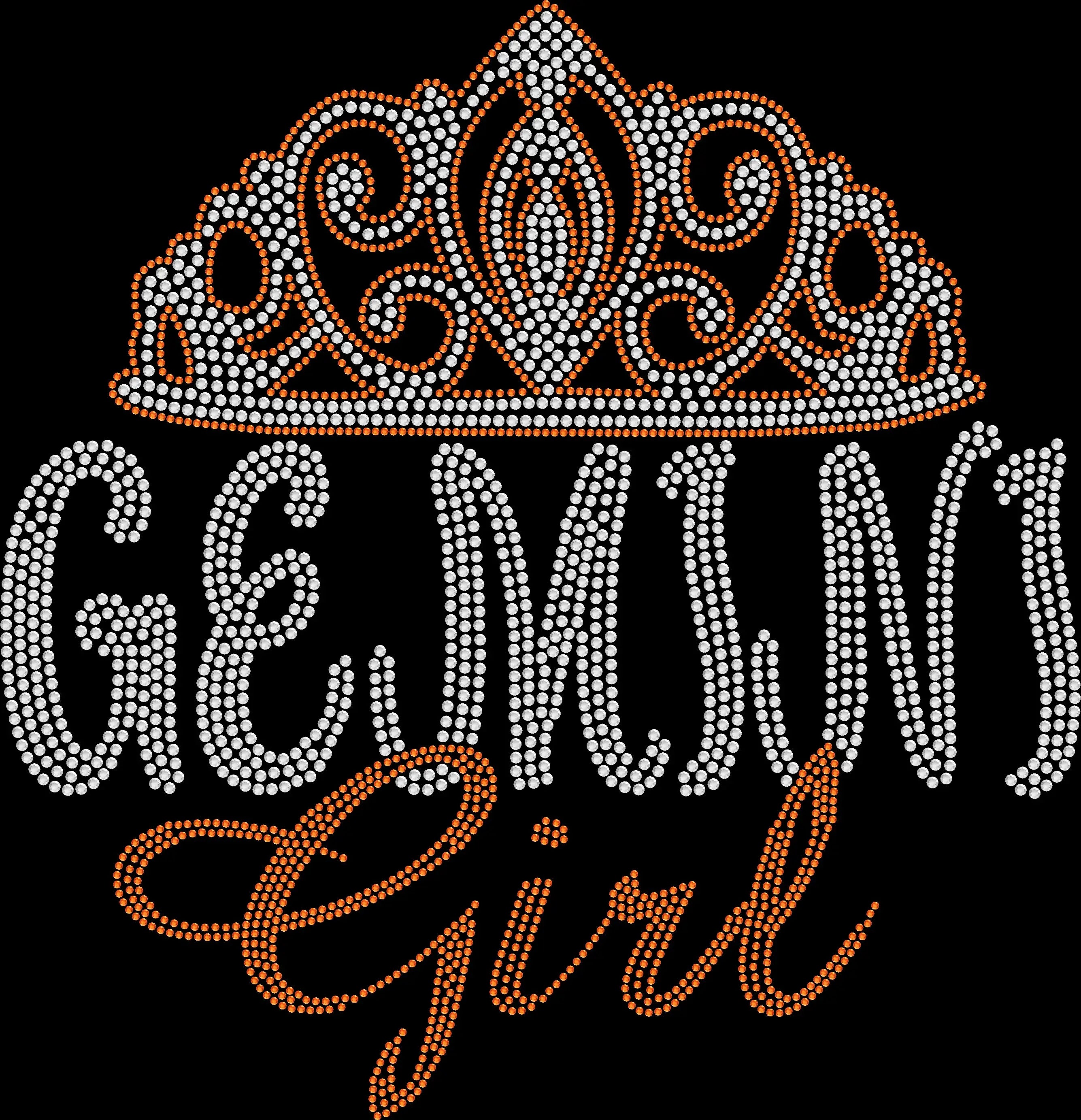 Gemini Girl Zodiac Rhinestone Shirt – Astrology Birthday Tee for Women - 823