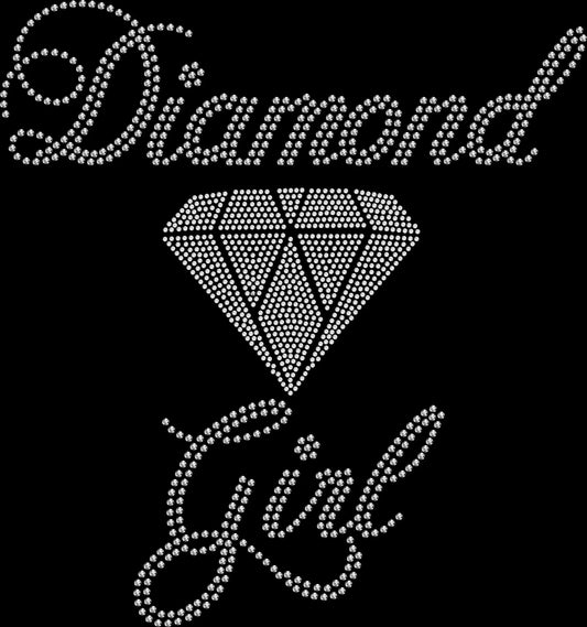 diamond girl rhinestone shirt featuring sparkling diamond inspired bling design for women