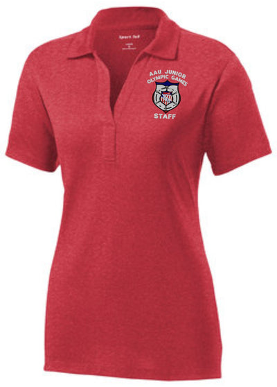 Ladies (Womens) AAU Red Staff Polo