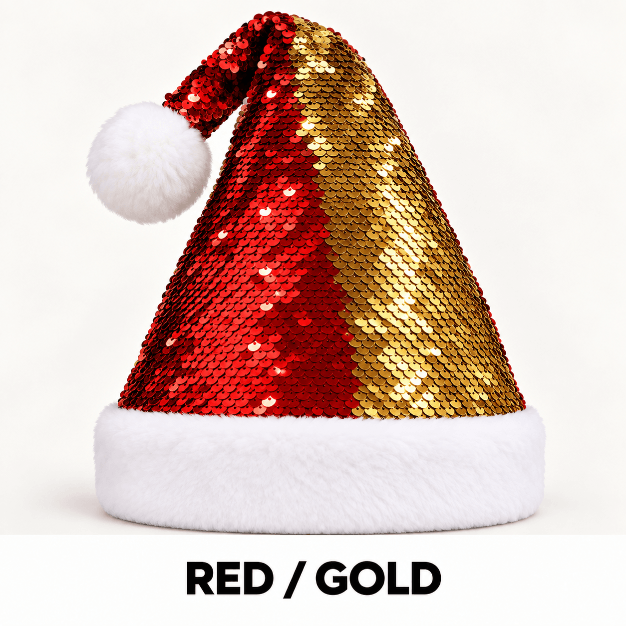 🎅🎄 Custom Rhinestone Santa Hat | Personalized Name, Choose Your Font & Rhinestone Color, Flip Sequin Christmas Hat 💎🎁✨ - 1739