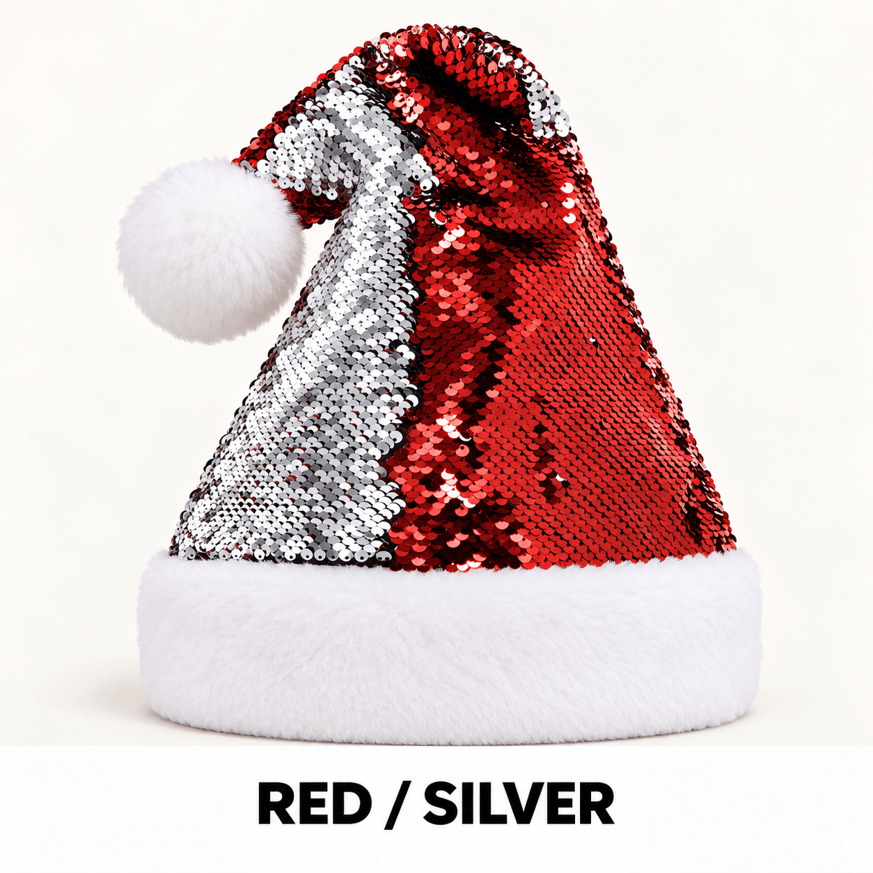 🎅🎄 Custom Rhinestone Santa Hat | Personalized Name, Choose Your Font & Rhinestone Color, Flip Sequin Christmas Hat 💎🎁✨ - 1739