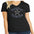 Brite Star Twirlers- Ladies Short Sleeve V-Neck Bling-Ladies Short Sleeve V-neck-Becky's Boutique-Small-Black-Beckys-Boutique.com