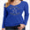 Brite Star Twirlers- Womens Long Sleeve V-Neck Bling-Ladies Long Sleeve V-neck-Becky's Boutique-Small-Blue-Beckys-Boutique.com