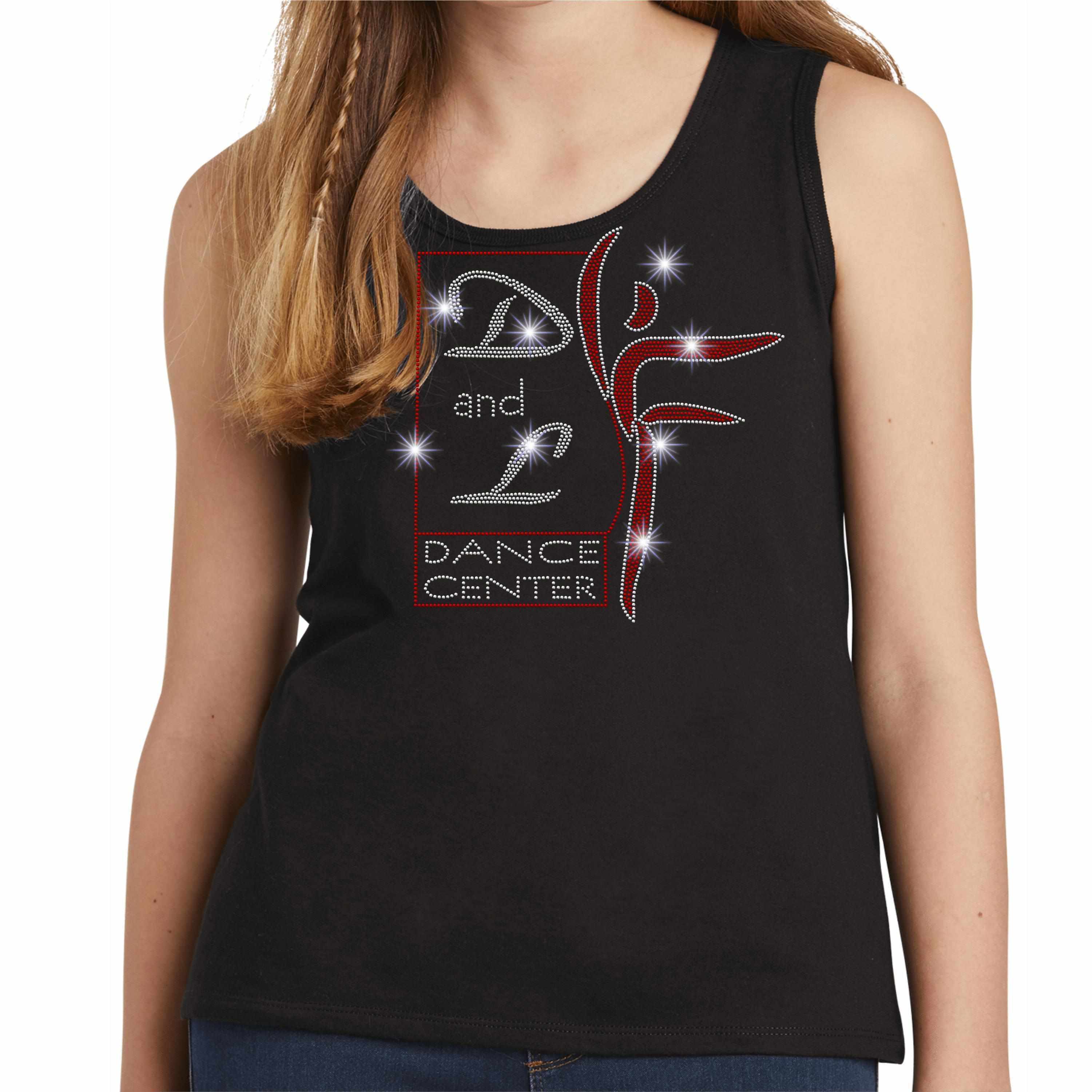 D and L Dance Center Girls Tank Girls tank top Becky's Boutique Extra Small 