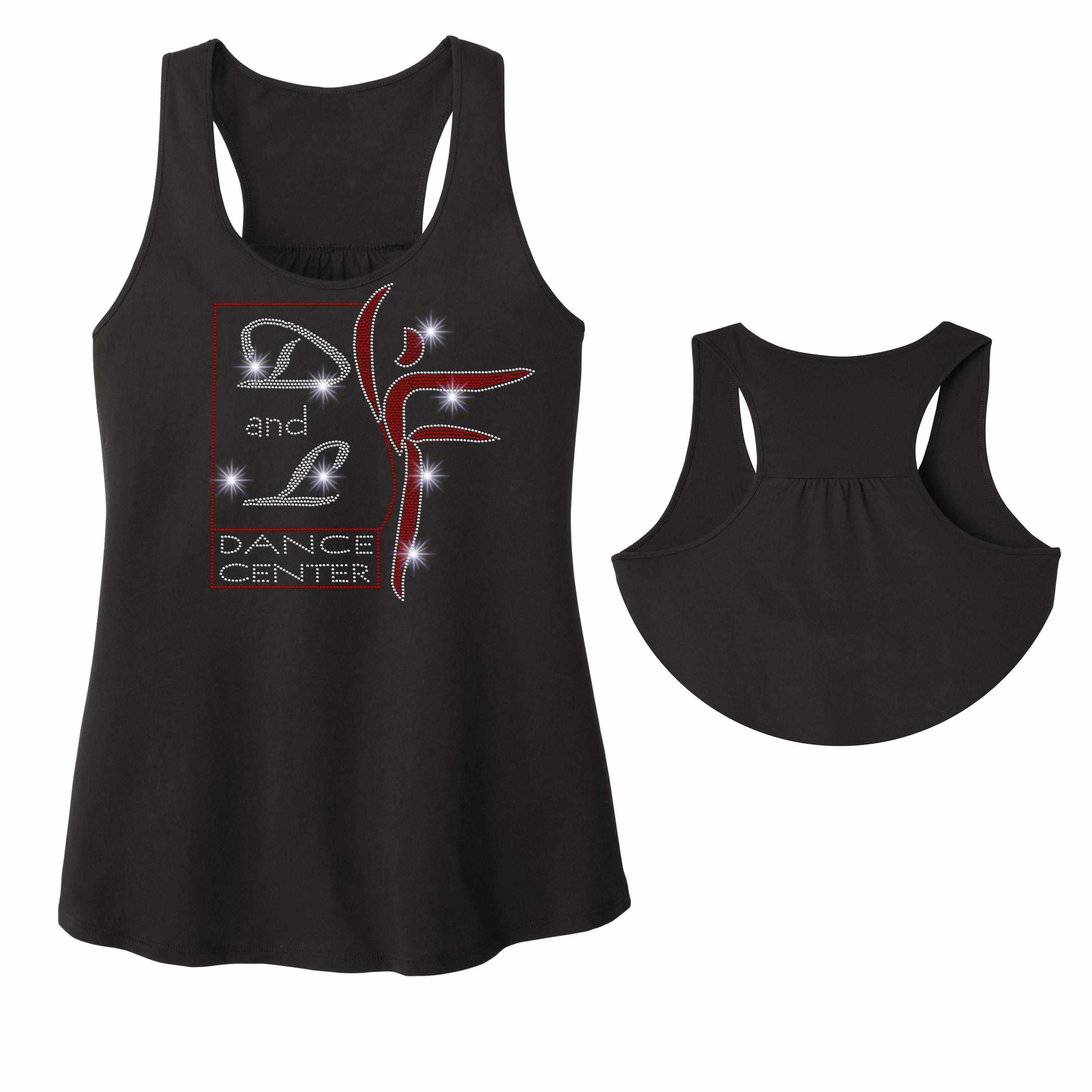 D and L Dance Center Ladies RacerBack Tank ladies racerback tank Becky's Boutique Extra Small 