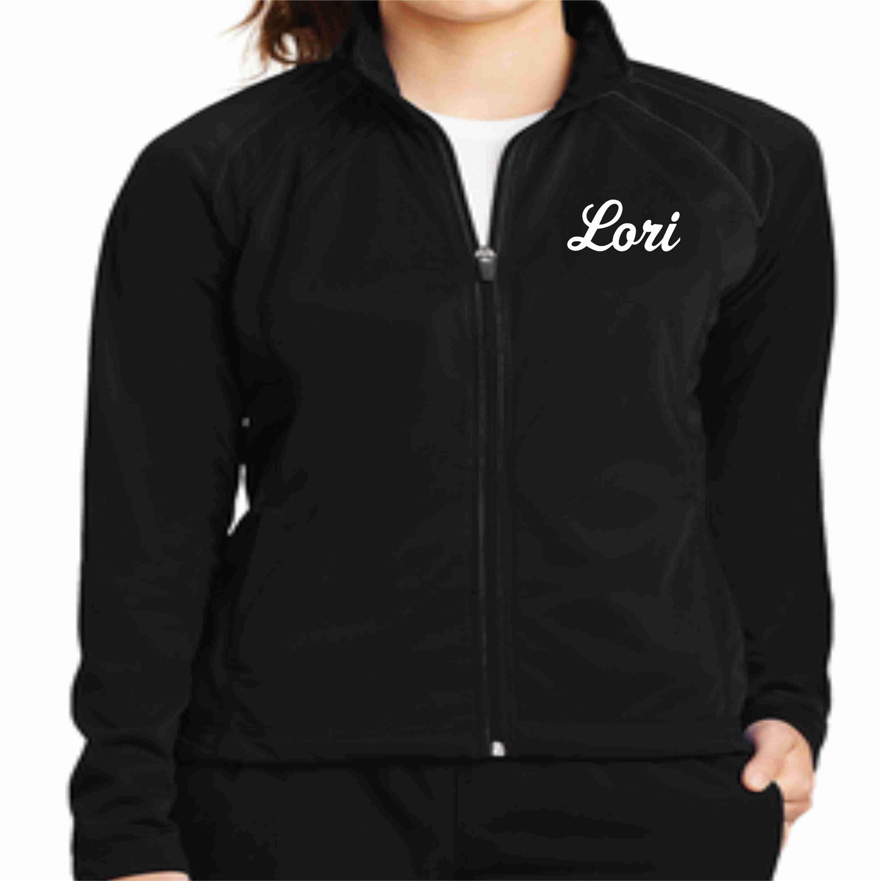 D and L Dance Center Spangle Bling Ladies and Youth Tricot Cadet Jacket Zip up jacket Becky's Boutique 