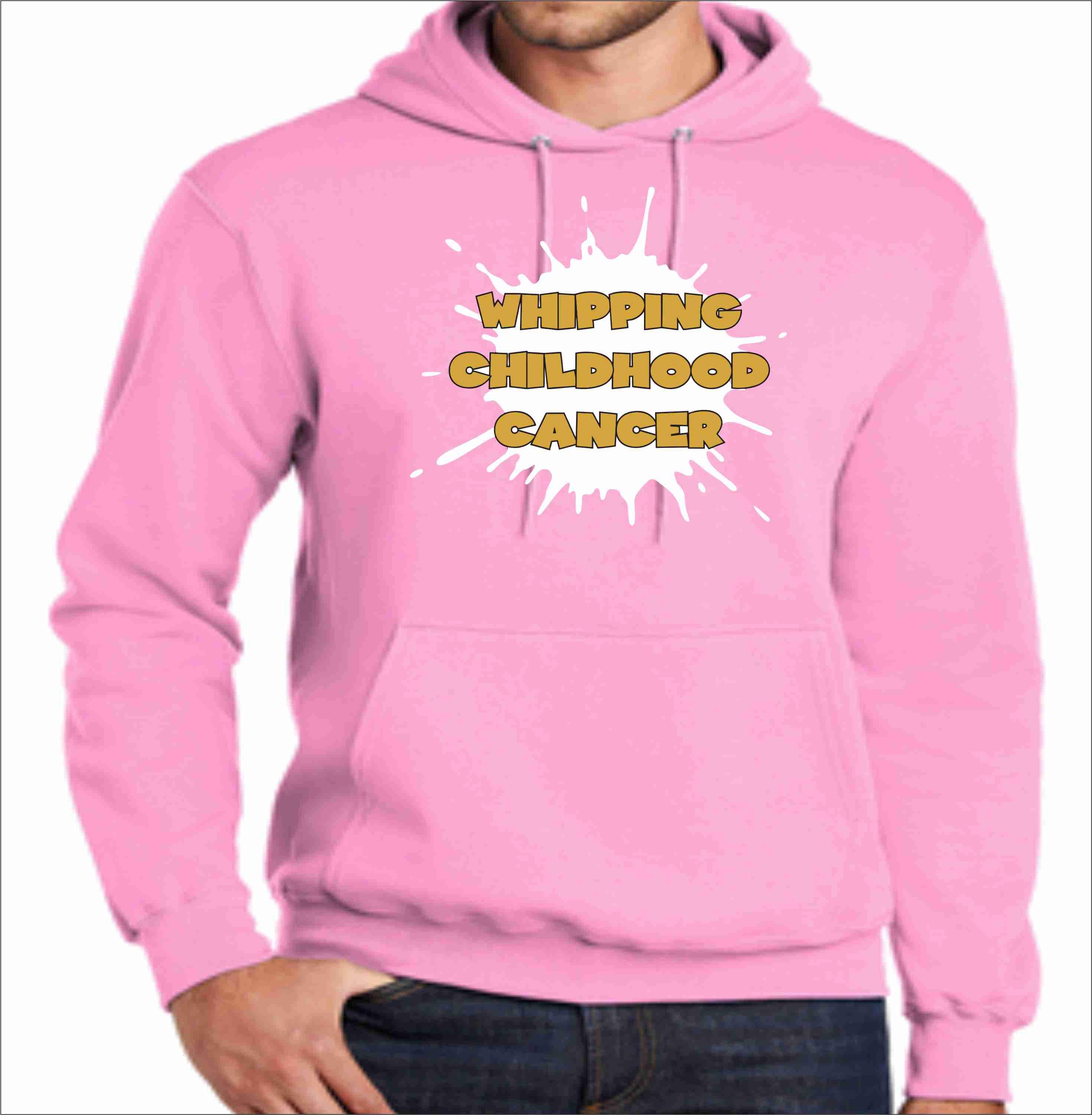 Gold is the New Pink Whipping Childhood Cancer Hoodie VIEW ALL DESIGNS Becky's Boutique 