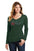 University Carillon Spangle Bling shirt - long sleeve v-neck Long Sleeve V-Neck Becky's Boutique XS Forest Green 