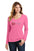 University Carillon Spangle Bling shirt - long sleeve v-neck Long Sleeve V-Neck Becky's Boutique XS Pink 