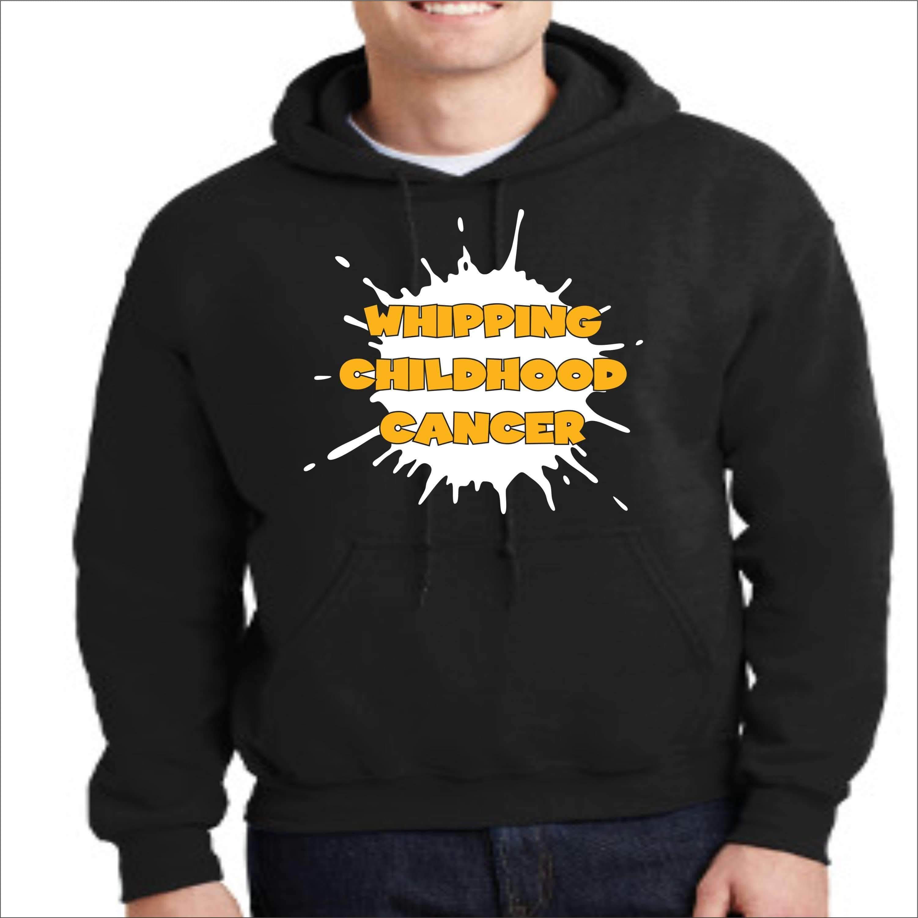 Whipping Childhood Cancer Hoodie VIEW ALL DESIGNS Becky's Boutique 